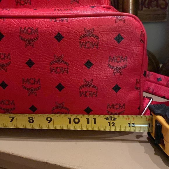MCM Visetos Stark Red Backpack (Large) - Picture 10 of 16